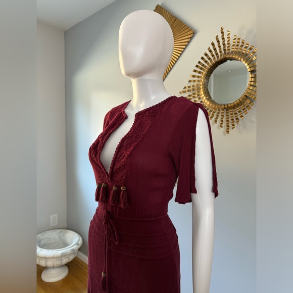 Lulu's Burgundy Maxi Dress - Picture 6 of 16